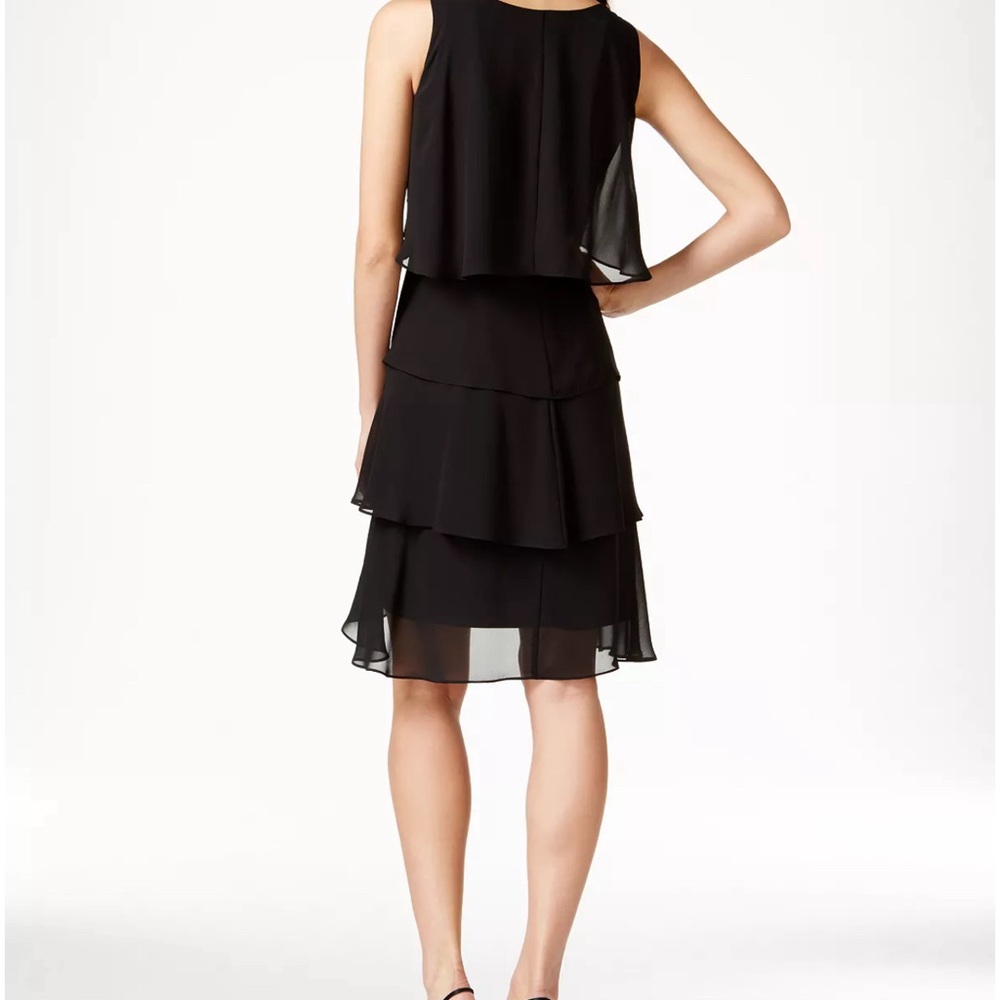 NWOT SLNY Tiered Chiffon Dress - Picture 3 of 11